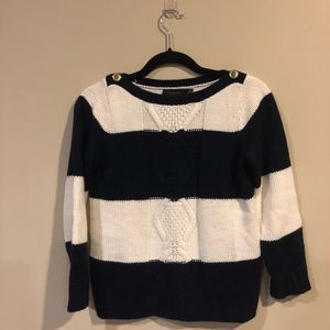 The Limited Navy and White Striped Sweater